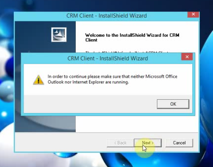 Sage CRM Outlook Install 5